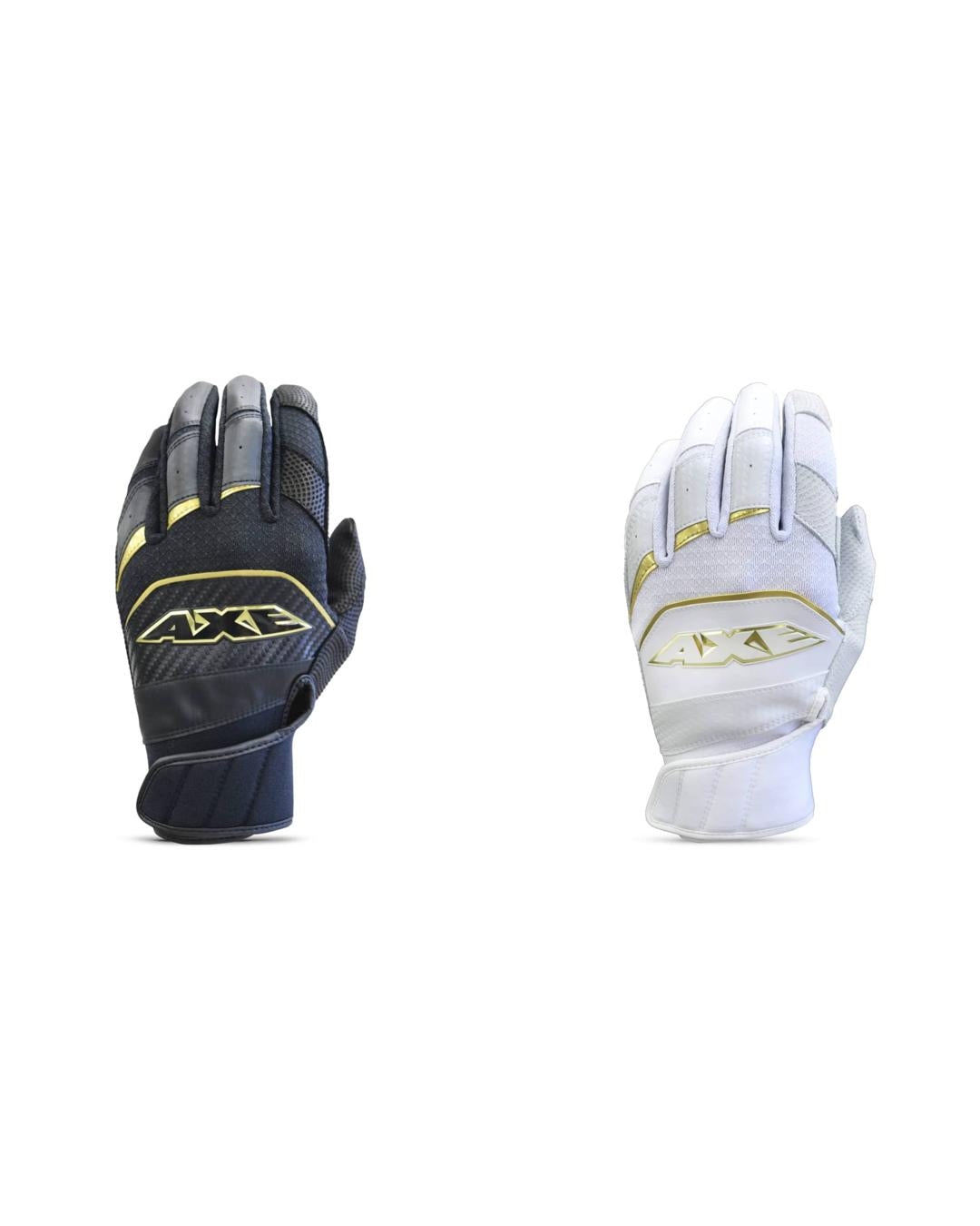 Axe Armor Batting Gloves, black and white.