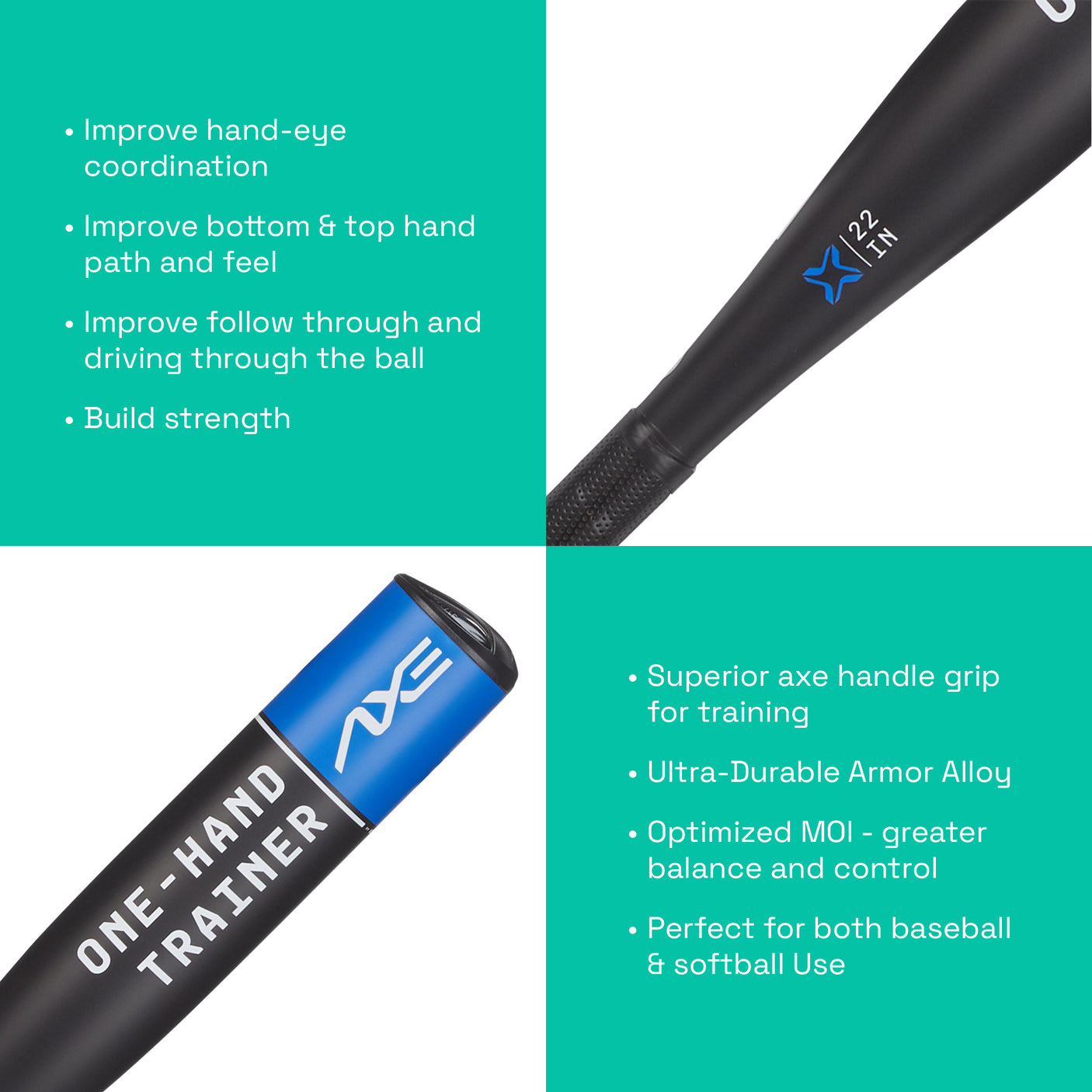 Axe One-Hand Training Bats - view 3.