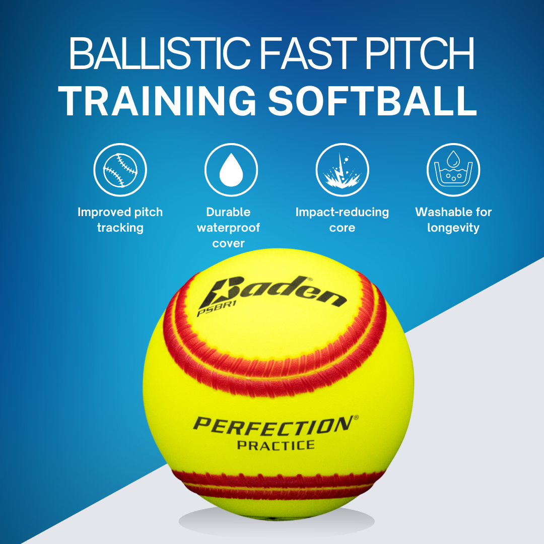 Ballistic Fastpitch Training Softballs, waterproof one-piece .47/375 practice softball, 1 dozen - view 3.