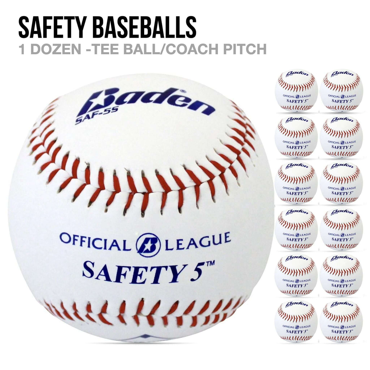 Safety Baseballs - 1 Dozen