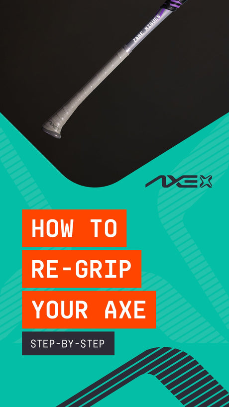How to re-grip your Axe Bat, replace grip tape, step-by-step instructions.