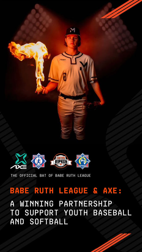 Babe Ruth Leagues and Axe partnership, supporting youth baseball and softball.