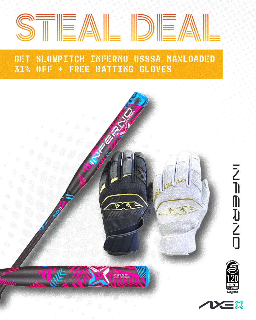 Daily Steal 4 | 31% Off Slowpitch Inferno 12" Maxload + Free Batting Gloves