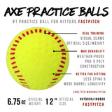 Axe Max Practice Balls Fastpitch Softball - 1 Dozen