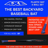 Axe Hyperstick Backyard Plastic Bat & Ball Set