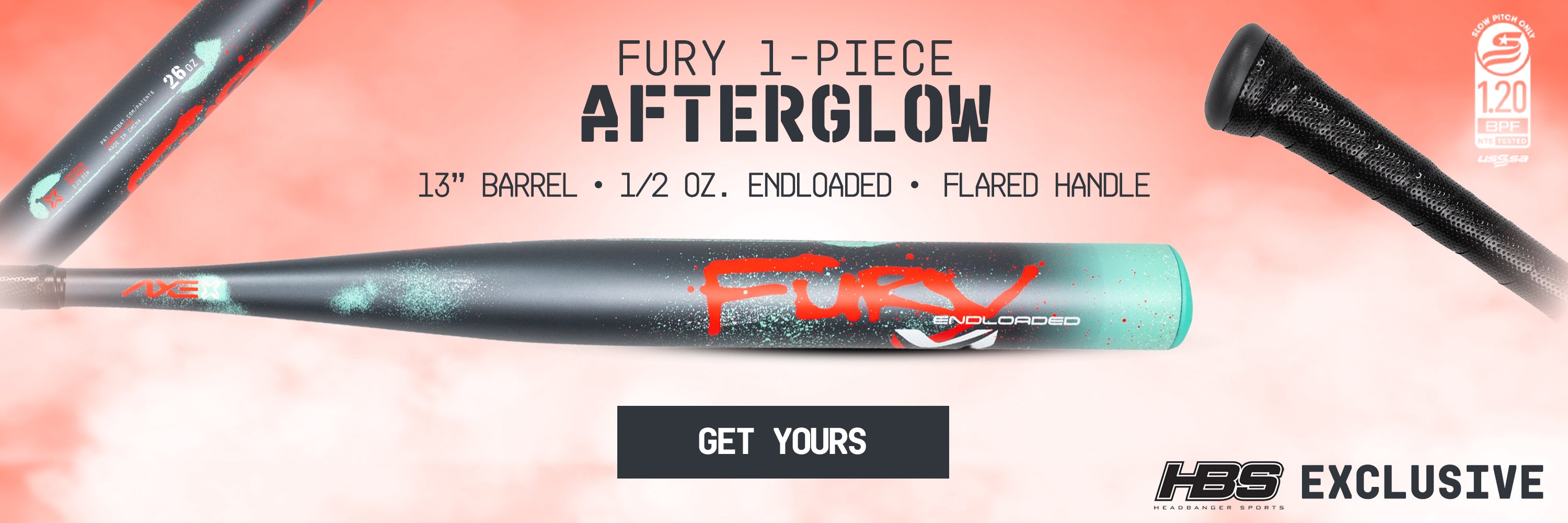 Axe Fury USSSA Special Edition Slowpitch Bat | 1-Piece | Endloaded |