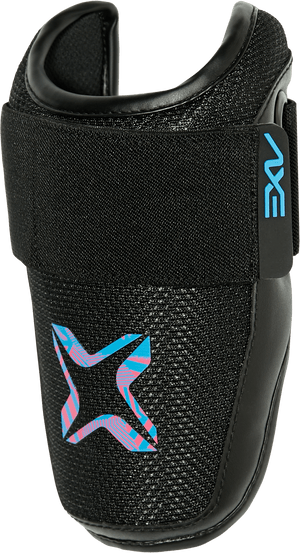 Axe Armor Elbow Guard, Cotton Candy, side view.