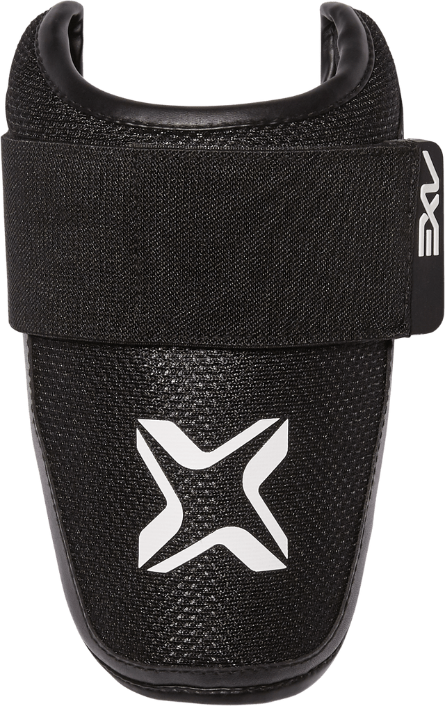 Axe Armor Elbow Guard, Ice Cap White, front view.