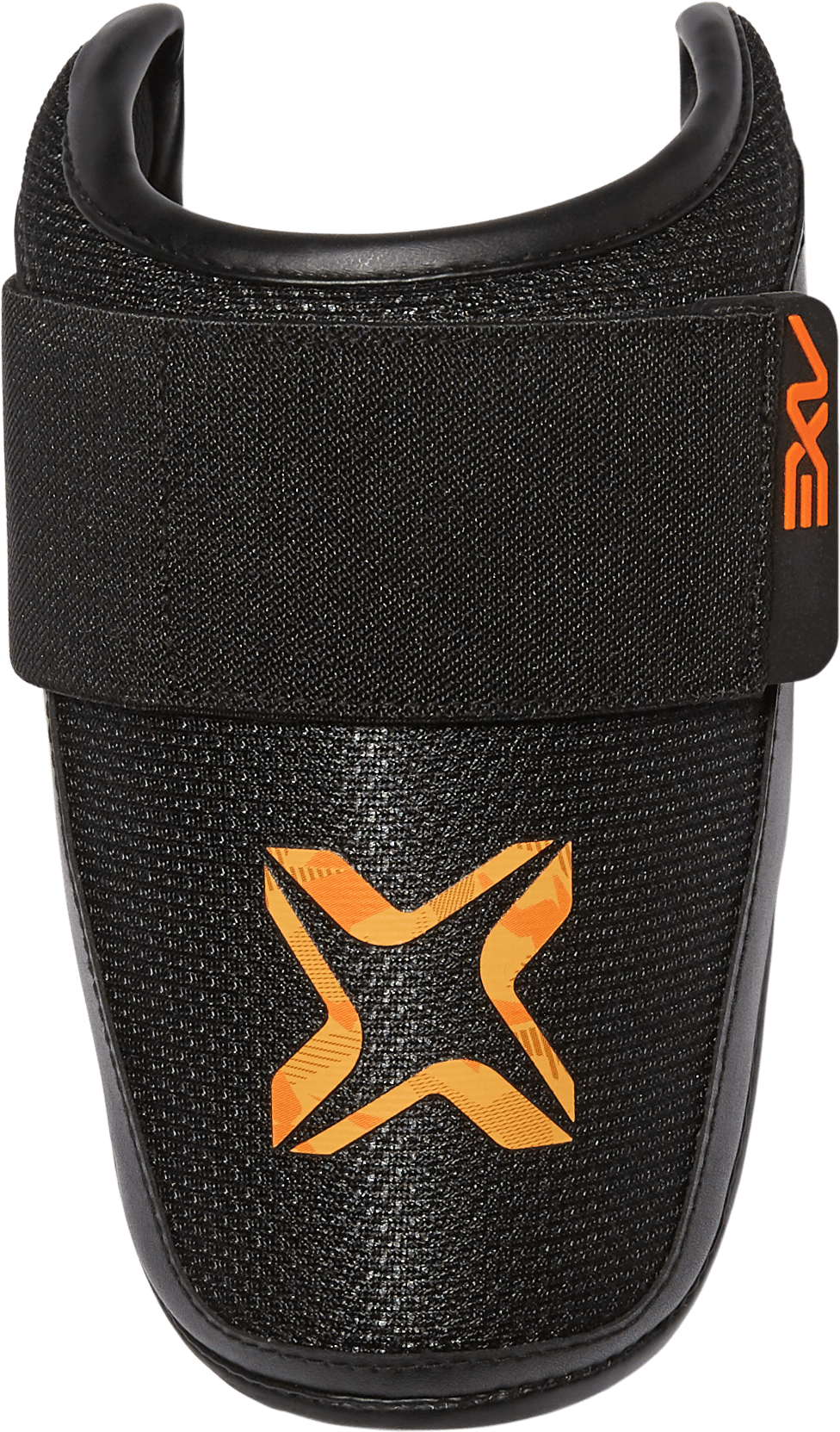 Axe Armor Elbow Guard, Magma Orange, front view.