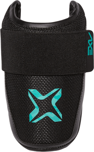 Axe Armor Elbow Guard, Riptide Green, front view.