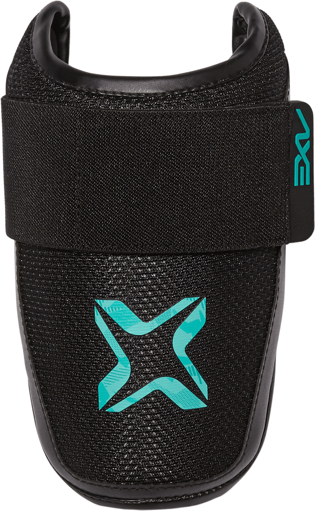 Axe Armor Elbow Guard, Riptide Green, front view.