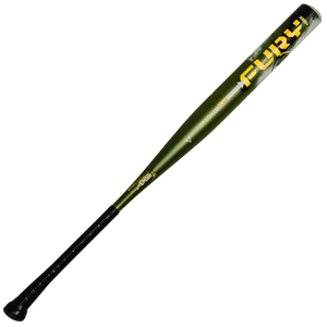 Axe Fury Bravo 1-Piece USSSA Slowpitch Bat, endloaded, Flared Handle, packaging.