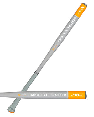 Axe Hand-Eye Training Bat, 1.5 inch barrel, Flared Handle, packaging.