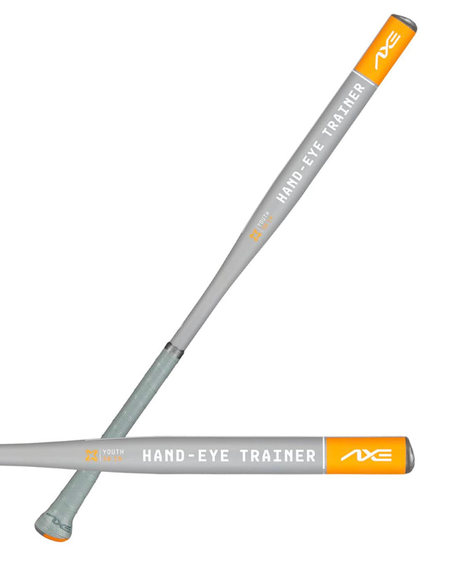 Axe Hand-Eye Training Bat, 1.5 inch barrel, Flared Handle, packaging.