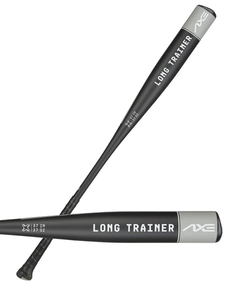 Axe Long Trainer Bat powered by Driveline Baseball, packaging.