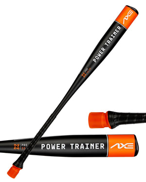 Axe Power Trainer Bat, Youth Pro, packaging and instructions.