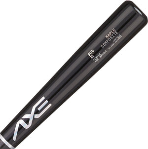 Axe Pro Maple Composite Wood Baseball Bat, Obsidian Black.