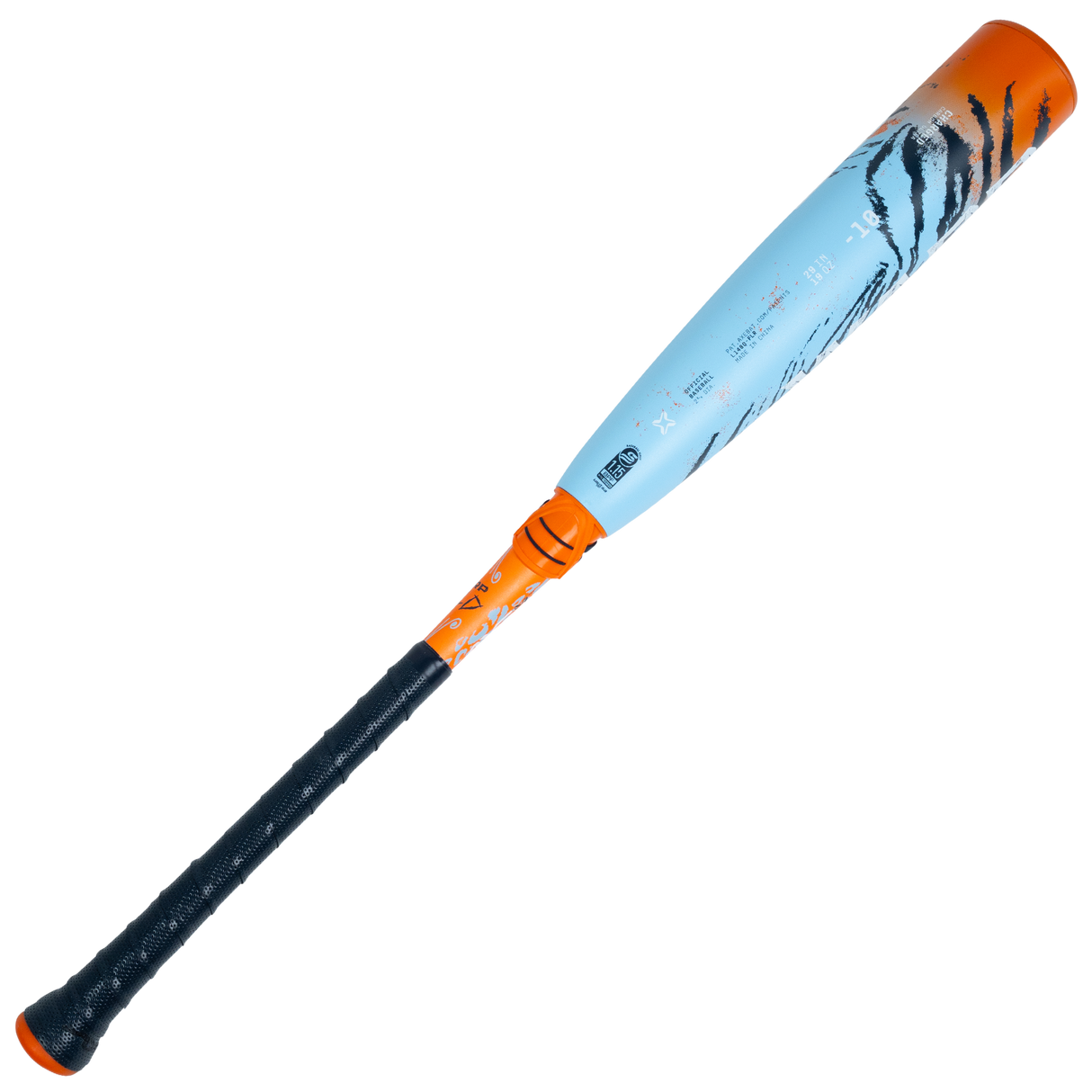 Axe WARP Wild USSSA Baseball Bat, -10 drop, 29 inch length size chart.