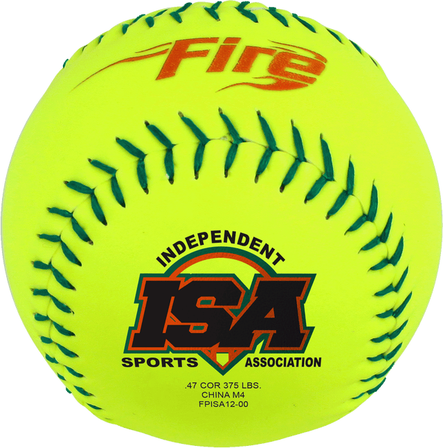 ISA Slowpitch Softballs, ISA approved .44/400 game ball, 1 dozen.
