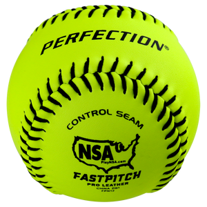 NSA Leather Fastpitch Softballs, NSA certified .47/375 game ball, 1 dozen.
