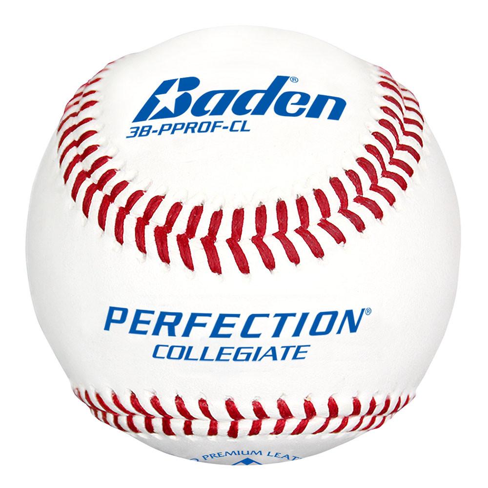 Perfection Flat Seam Baseballs, NCAA spec collegiate leather game ball, 1 dozen.