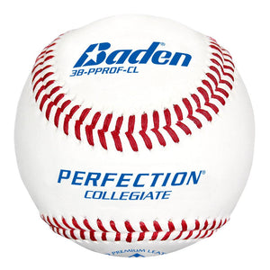 Perfection Flat Seam Baseballs, NCAA spec collegiate leather game ball, 1 dozen.