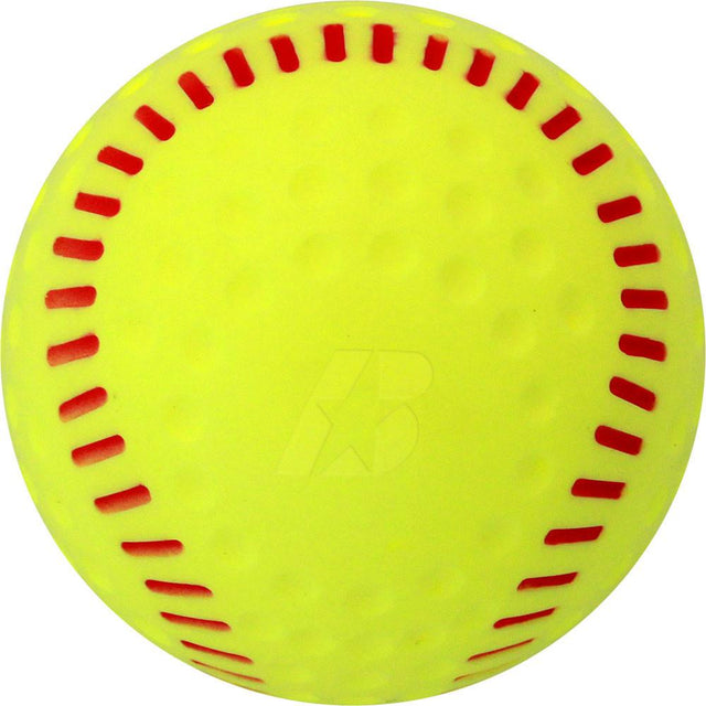 Seamed Pitching Machine Softballs, machine training softball with inset seams, 1 dozen.