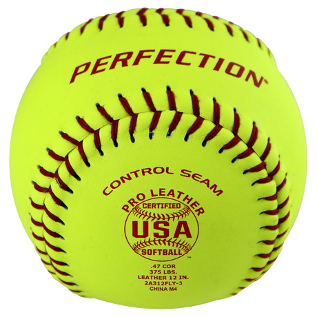 USA Leather Fastpitch Softballs, USA Softball certified .47/375 game ball, 1 dozen.
