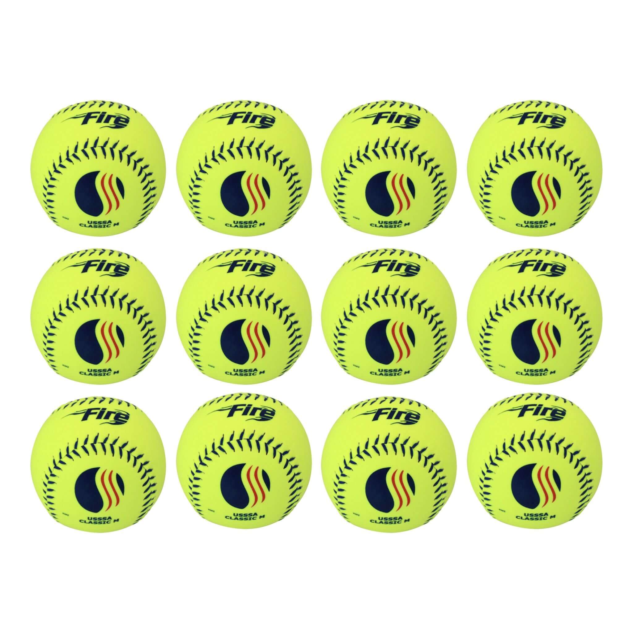 Fire USSSA Classic Men's Slowpitch Softballs - 1 Dozen – Axe Bat