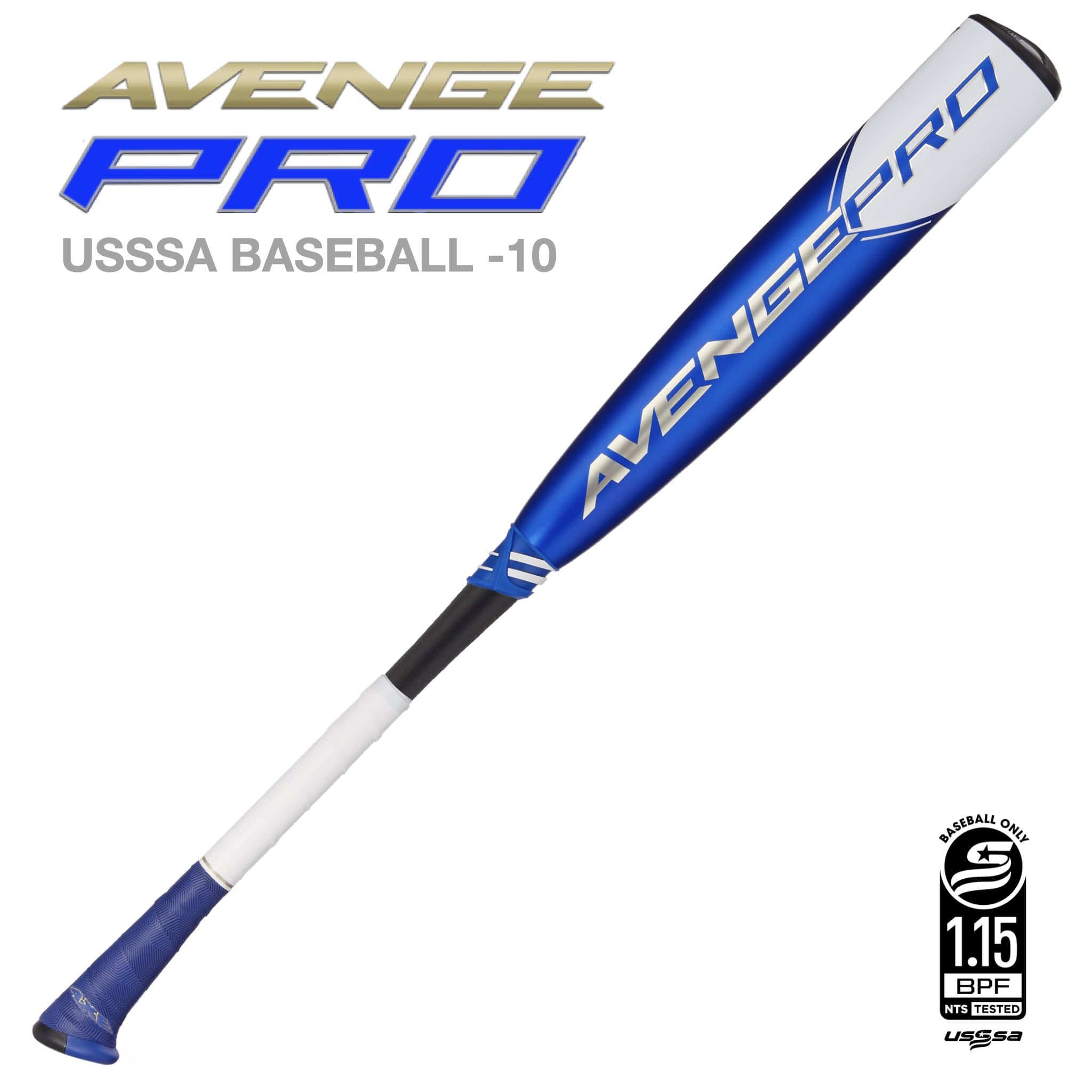 再追加販売 Axe Bat 2023 Avenge Pro (-10インチ、2-3/4インチ)  USSSAベースボールバット3本組青/白(30インチ/20オンスです。)